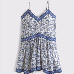 Abercrombie & Fitch Navy and Cream Floral Dress